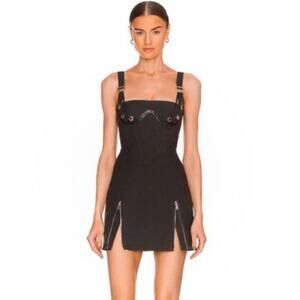 Dion Lee FAN LACE ZIP MINI DRESS